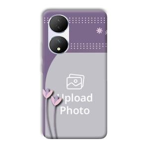 Lilac Pattern Customized Printed Back Cover for Vivo Y100