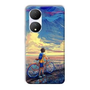 Boy & Sunset Phone Customized Printed Back Cover for Vivo Y100