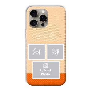 Orange Background Customized Printed Back Cover for Apple
