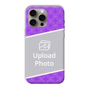 Purple Design Customized Printed Back Cover for Apple