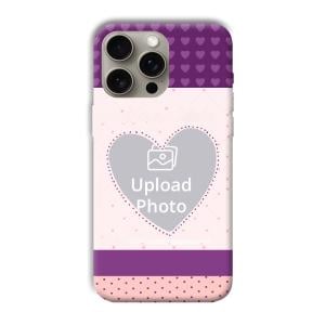 Purple Hearts Customized Printed Back Cover for Apple