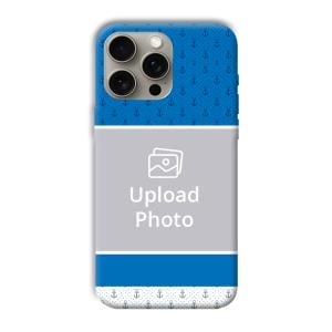Blue White Design Customized Printed Back Cover for Apple