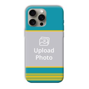 Yellow Blue Design Customized Printed Back Cover for Apple