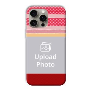 Red Pink Design Customized Printed Back Cover for Apple
