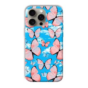 Pink Butterflies Phone Customized Printed Back Cover for Apple