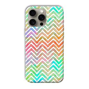 White Zig Zag Pattern Phone Customized Printed Back Cover for Apple