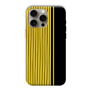 Yellow Black Design Phone Customized Printed Back Cover for Apple