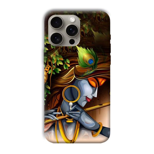 Krishna & Flute Phone Customized Printed Back Cover for Apple