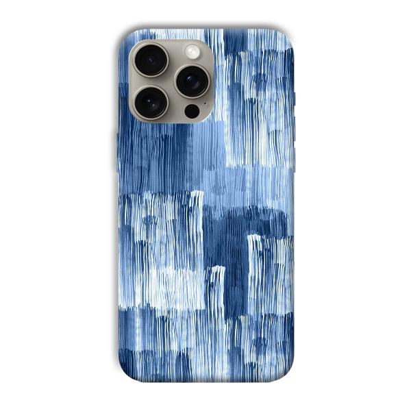 Blue White Lines Phone Customized Printed Back Cover for Apple
