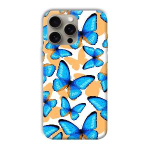Blue Butterflies Phone Customized Printed Back Cover for Apple