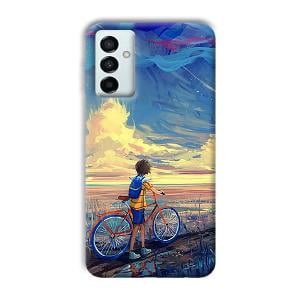 Boy & Sunset Phone Customized Printed Back Cover for Samsung Galaxy F23