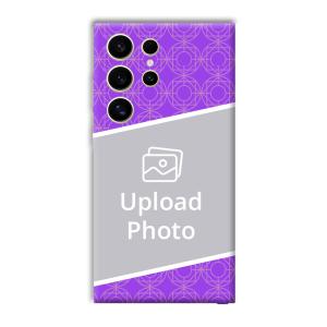 Purple Design Customized Printed Back Cover for Samsung