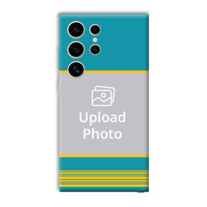 Yellow Blue Design Customized Printed Back Cover for Samsung