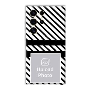 White Black Customized Printed Back Cover for Samsung