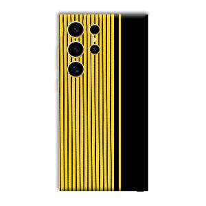 Yellow Black Design Phone Customized Printed Back Cover for Samsung