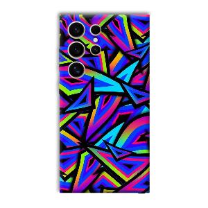 Blue Triangles Phone Customized Printed Back Cover for Samsung