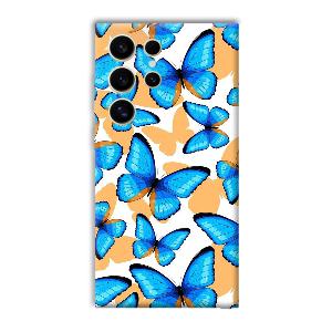 Blue Butterflies Phone Customized Printed Back Cover for Samsung