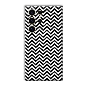 Black White Zig Zag Phone Customized Printed Back Cover for Samsung
