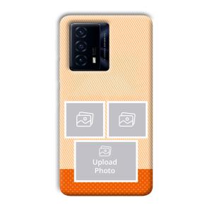 Orange Background Customized Printed Back Cover for IQOO Z5