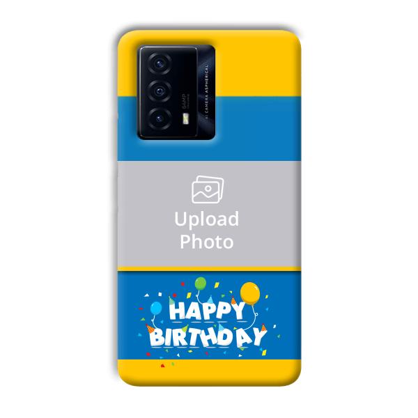 Happy Birthday Customized Printed Back Cover for IQOO Z5