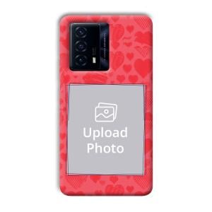 Red Hearts Customized Printed Back Cover for IQOO Z5
