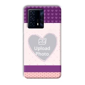 Purple Hearts Customized Printed Back Cover for IQOO Z5