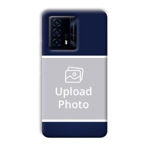 Blue White Customized Printed Back Cover for IQOO Z5