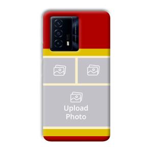 Red Yellow Collage Customized Printed Back Cover for IQOO Z5