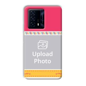 Pink Yellow Customized Printed Back Cover for IQOO Z5