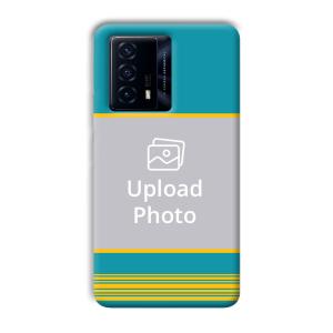 Yellow Blue Design Customized Printed Back Cover for IQOO Z5