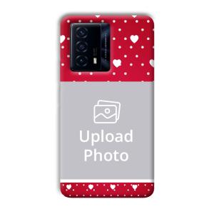 White Hearts Customized Printed Back Cover for IQOO Z5