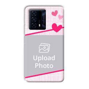 Pink Check Customized Printed Back Cover for IQOO Z5