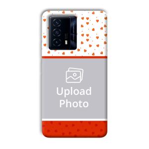 Orange Hearts Customized Printed Back Cover for IQOO Z5