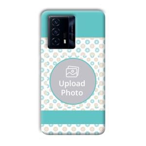 Blue Flowers Customized Printed Back Cover for IQOO Z5