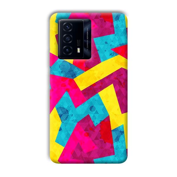 Pink Yellow Pattern Phone Customized Printed Back Cover for IQOO Z5