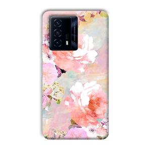 Floral Canvas Phone Customized Printed Back Cover for IQOO Z5