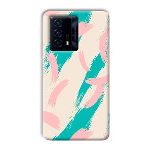 Pinkish Blue Phone Customized Printed Back Cover for IQOO Z5