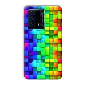 Square Blocks Phone Customized Printed Back Cover for IQOO Z5
