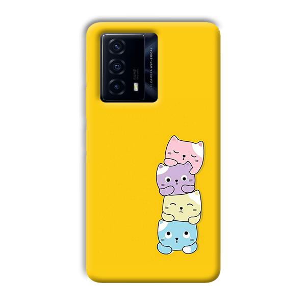 Colorful Kittens Phone Customized Printed Back Cover for IQOO Z5