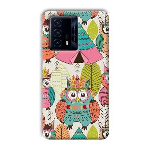 Fancy Owl Phone Customized Printed Back Cover for IQOO Z5