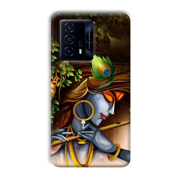 Krishna & Flute Phone Customized Printed Back Cover for IQOO Z5