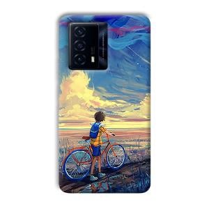 Boy & Sunset Phone Customized Printed Back Cover for IQOO Z5