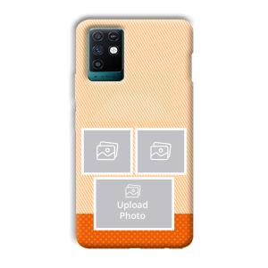 Orange Background Customized Printed Back Cover for Infinix Note 10