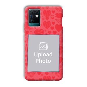 Red Hearts Customized Printed Back Cover for Infinix Note 10