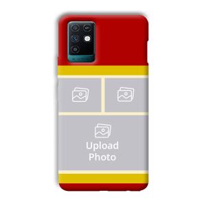Red Yellow Collage Customized Printed Back Cover for Infinix Note 10