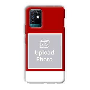 Red & White Customized Printed Back Cover for Infinix Note 10