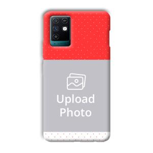 Red White Customized Printed Back Cover for Infinix Note 10