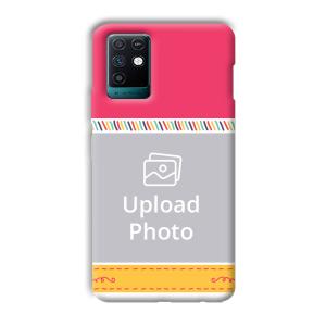 Pink Yellow Customized Printed Back Cover for Infinix Note 10