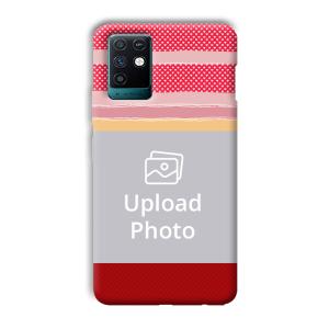 Red Pink Design Customized Printed Back Cover for Infinix Note 10