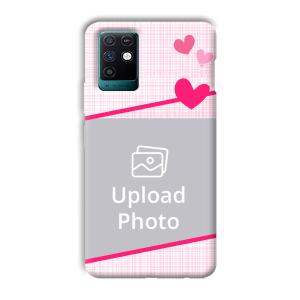 Pink Check Customized Printed Back Cover for Infinix Note 10
